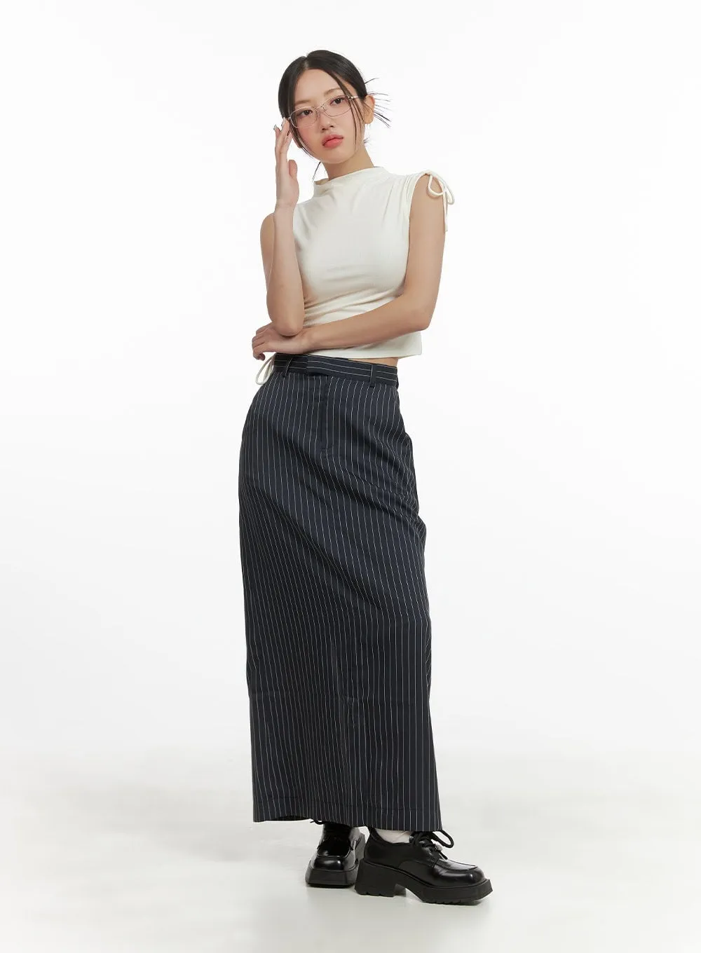 Stripe Maxi Skirt CY423