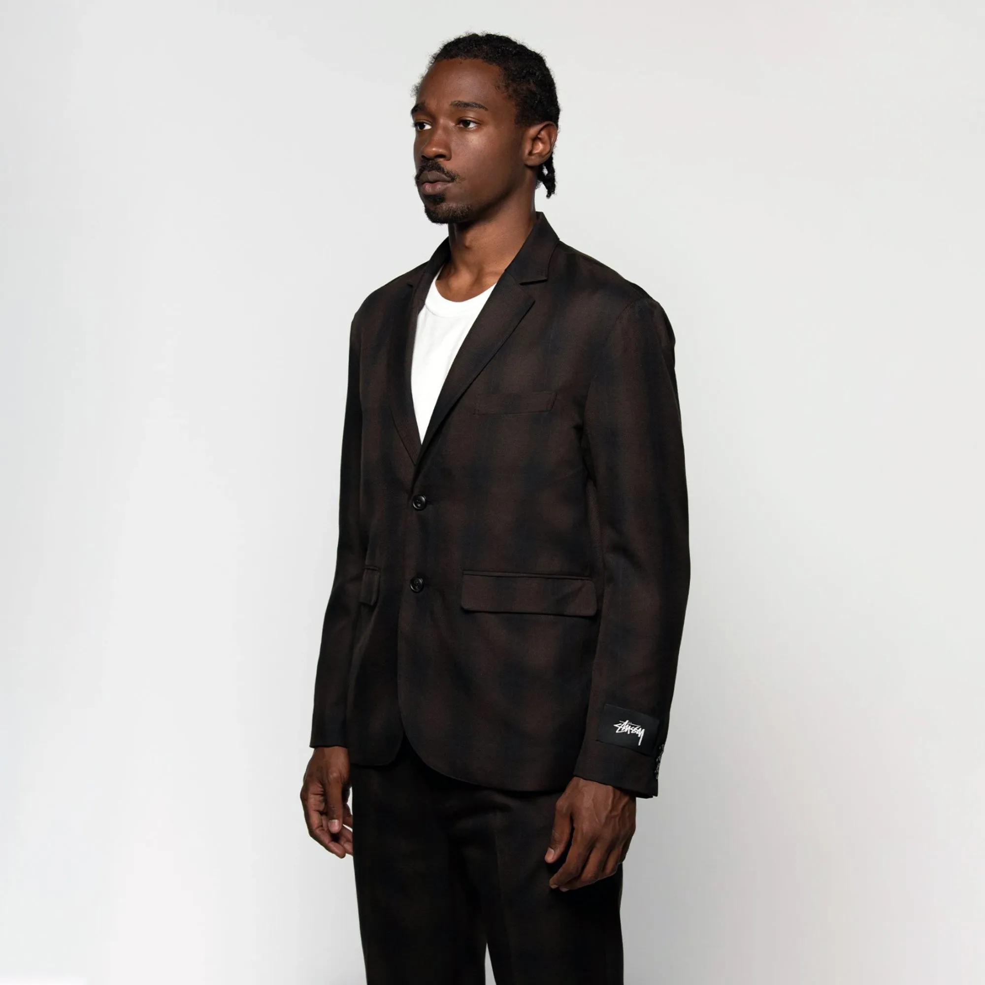 STUSSY SHADOW PLAID SPORT COAT