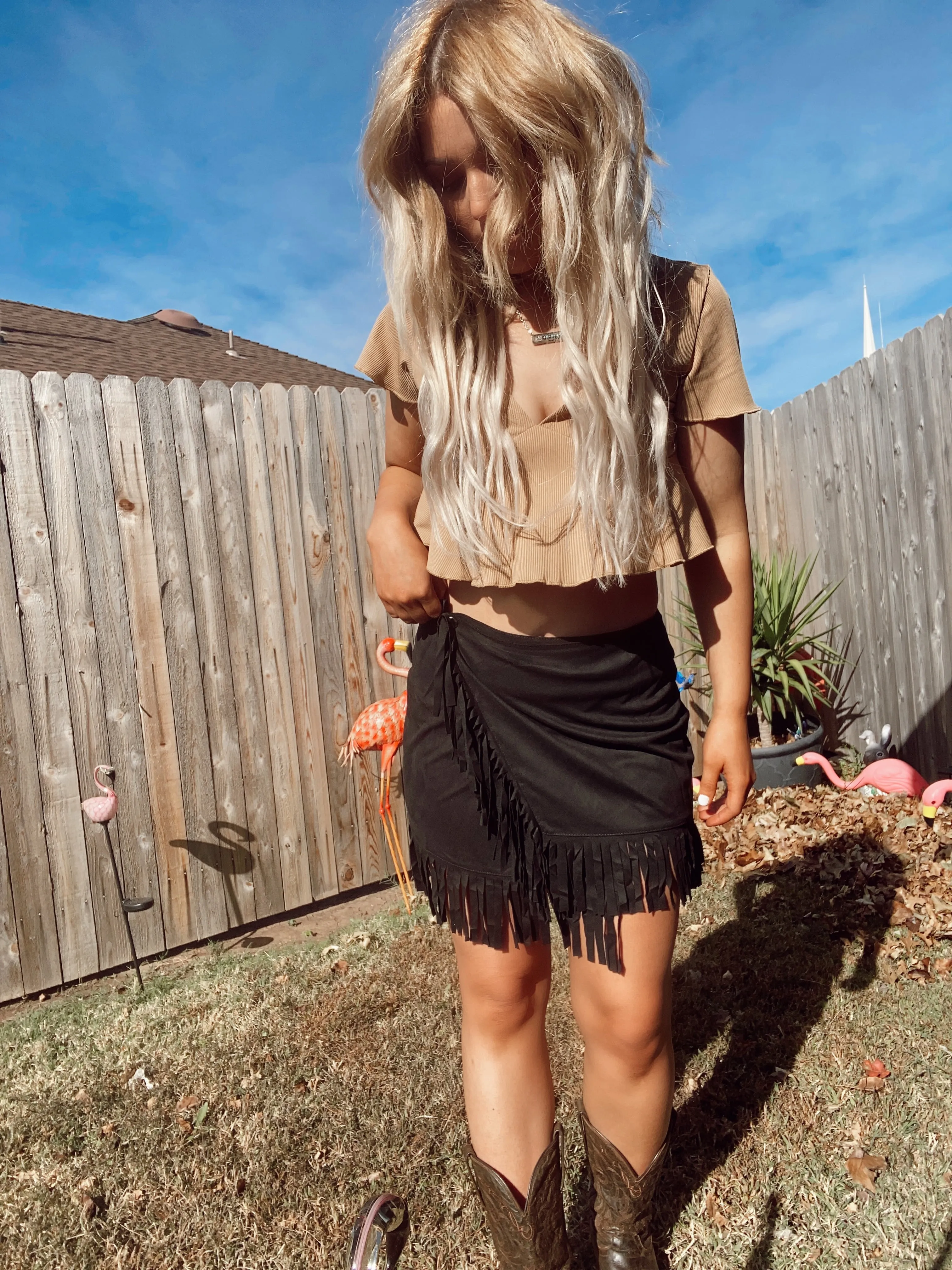 Suede Mini Skirt