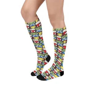 Super Heroes Eyes Over-The-Calf Socks