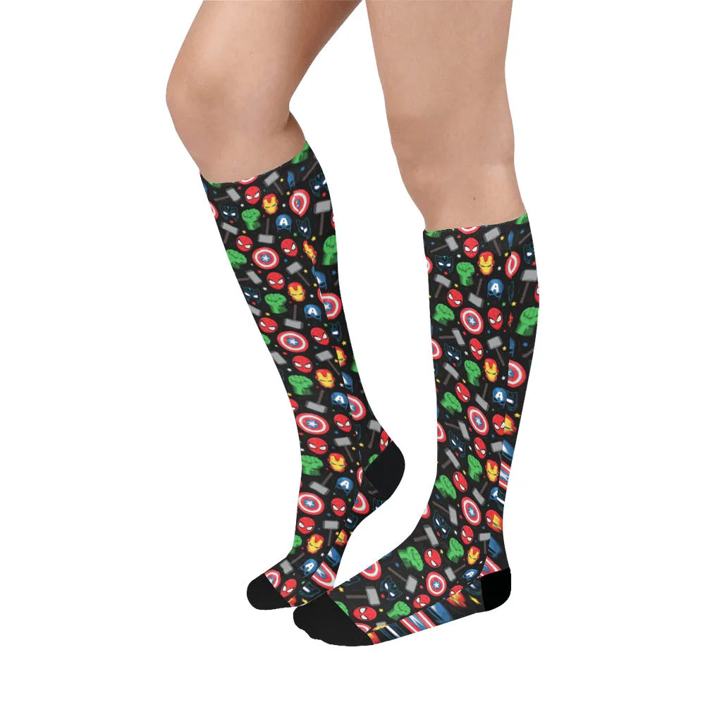 Super Heroes Over-The-Calf Socks