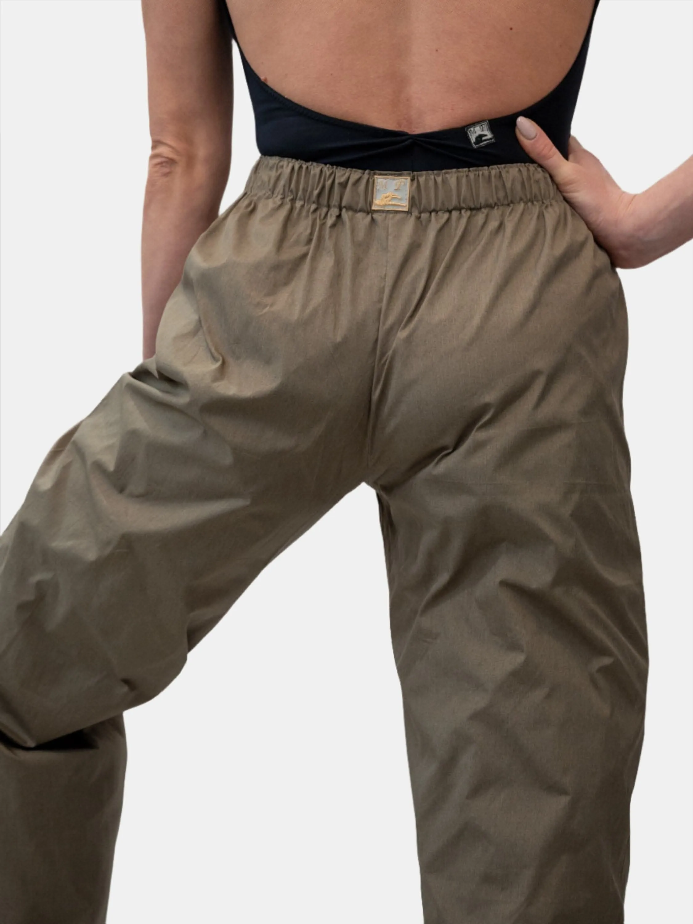 Taupe Warm-Up Dance Trash Bag Pants MP5003