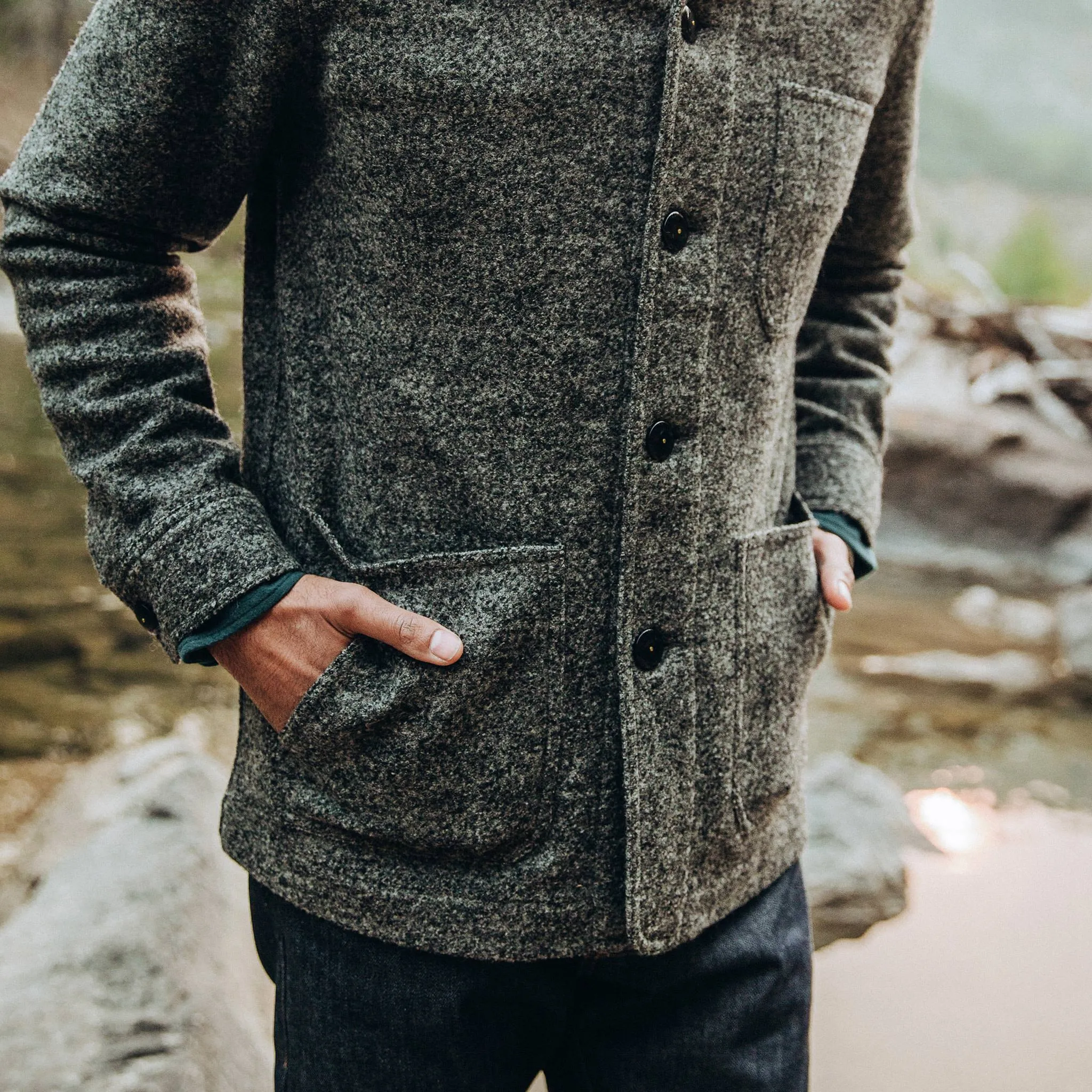 The Ojai Jacket in Charcoal Wool