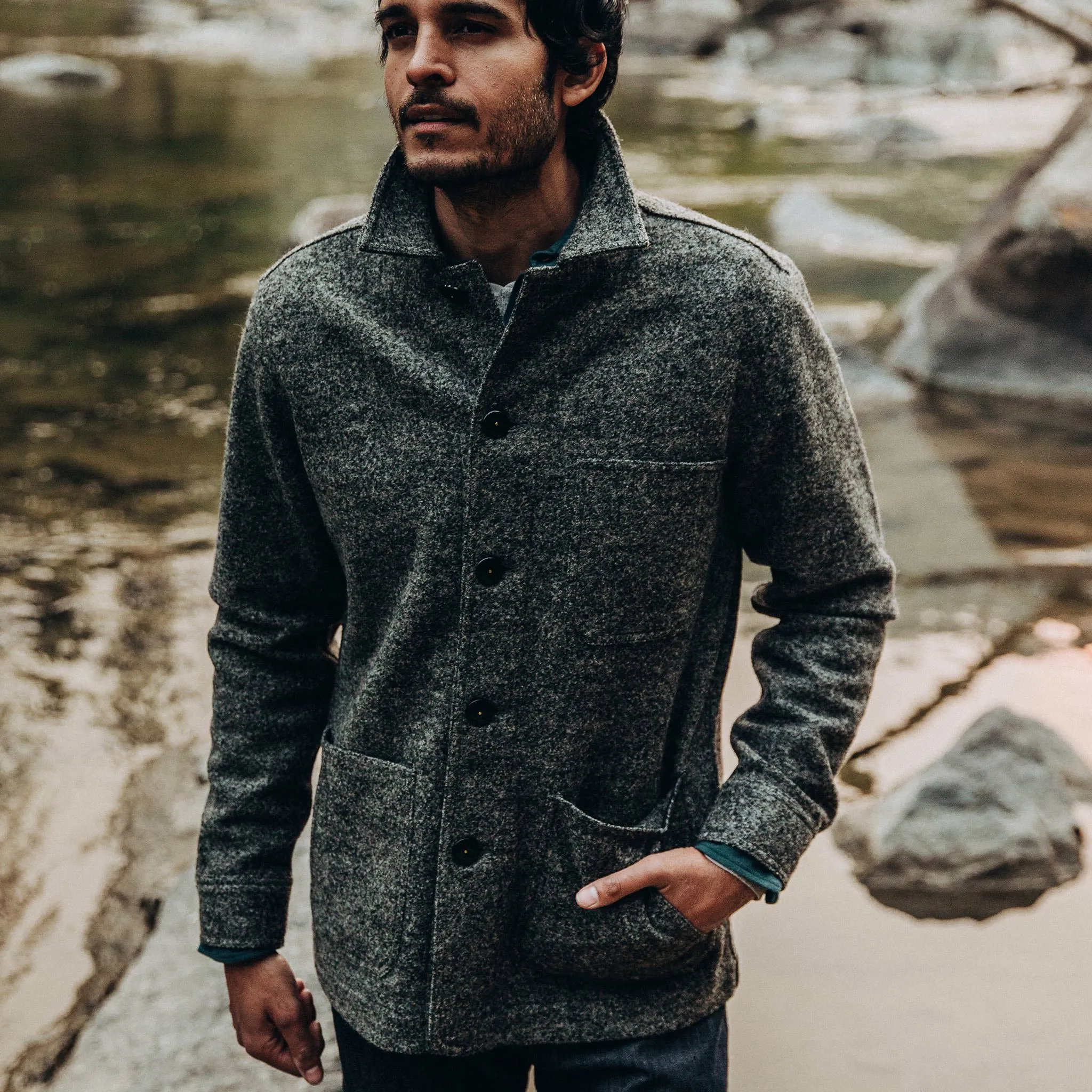 The Ojai Jacket in Charcoal Wool