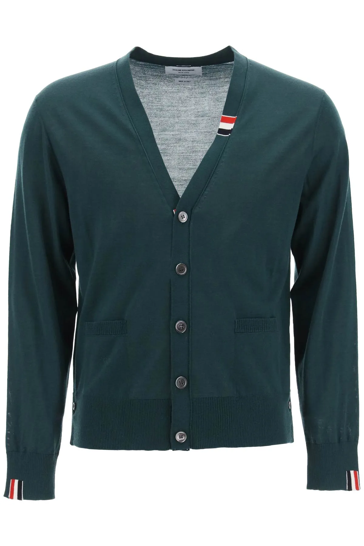 Thom Browne Merino Wool V-Neck Cardigan