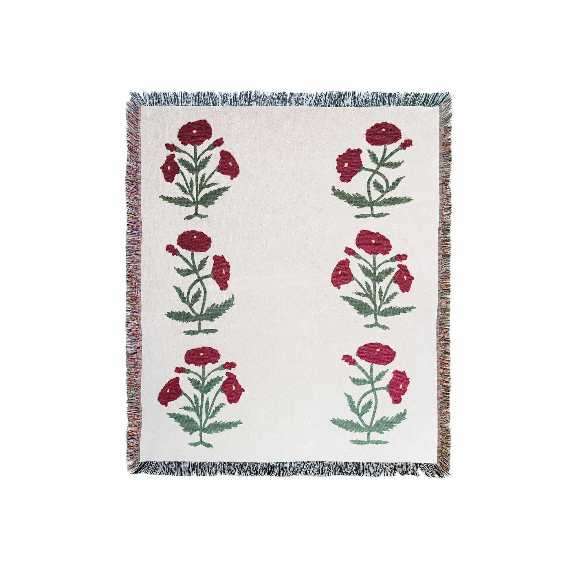 Throw Blanket - Red Gardenias