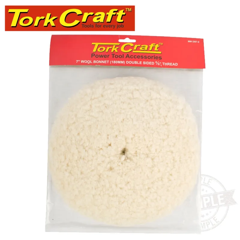 TORK CRAFT DOUBLE SIDED WOOL BUFF 7' 180MM WITH 5/8 THREAD MM DS7-2