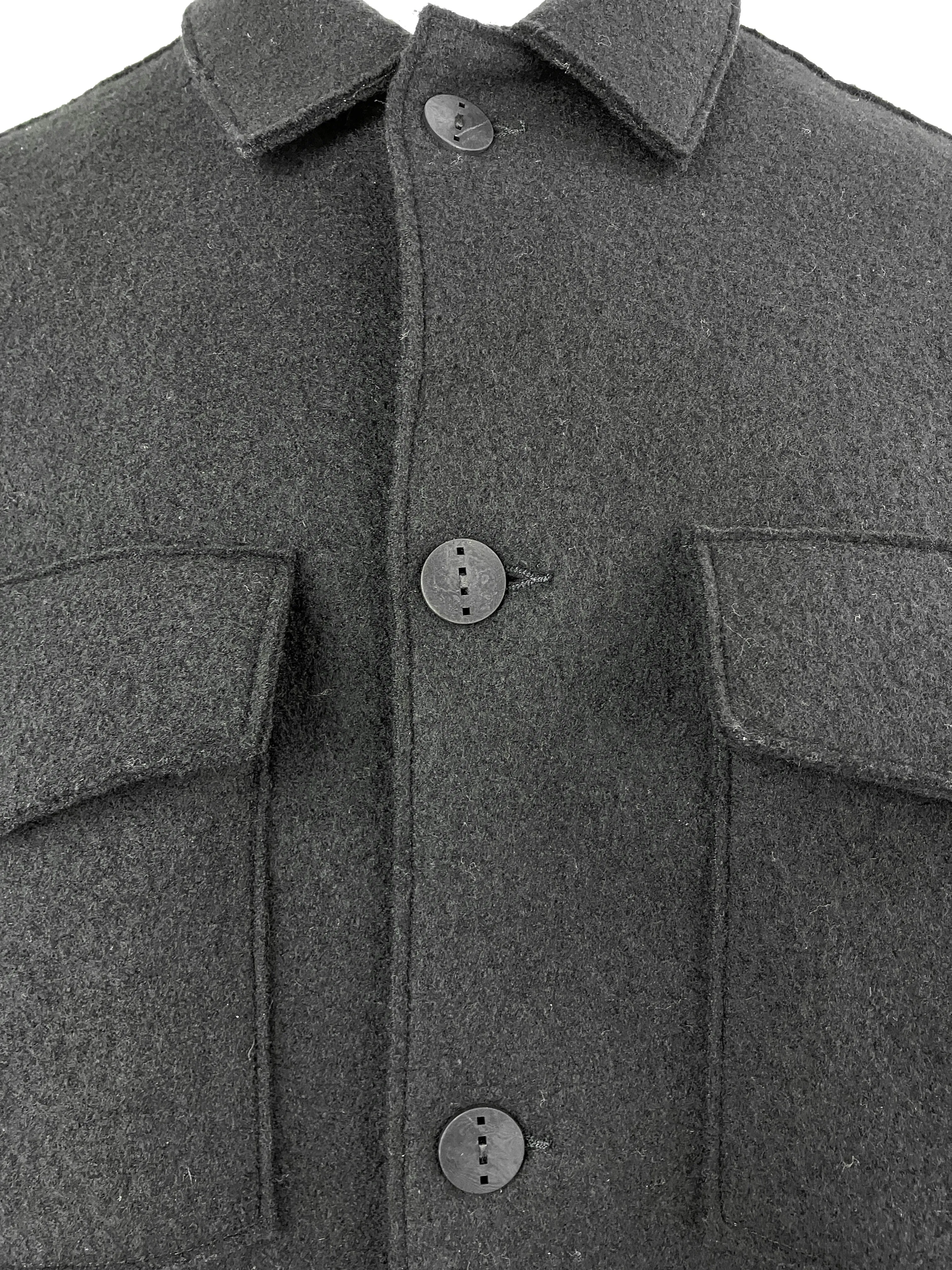 Transit Single Breasted Wool Coat in Black