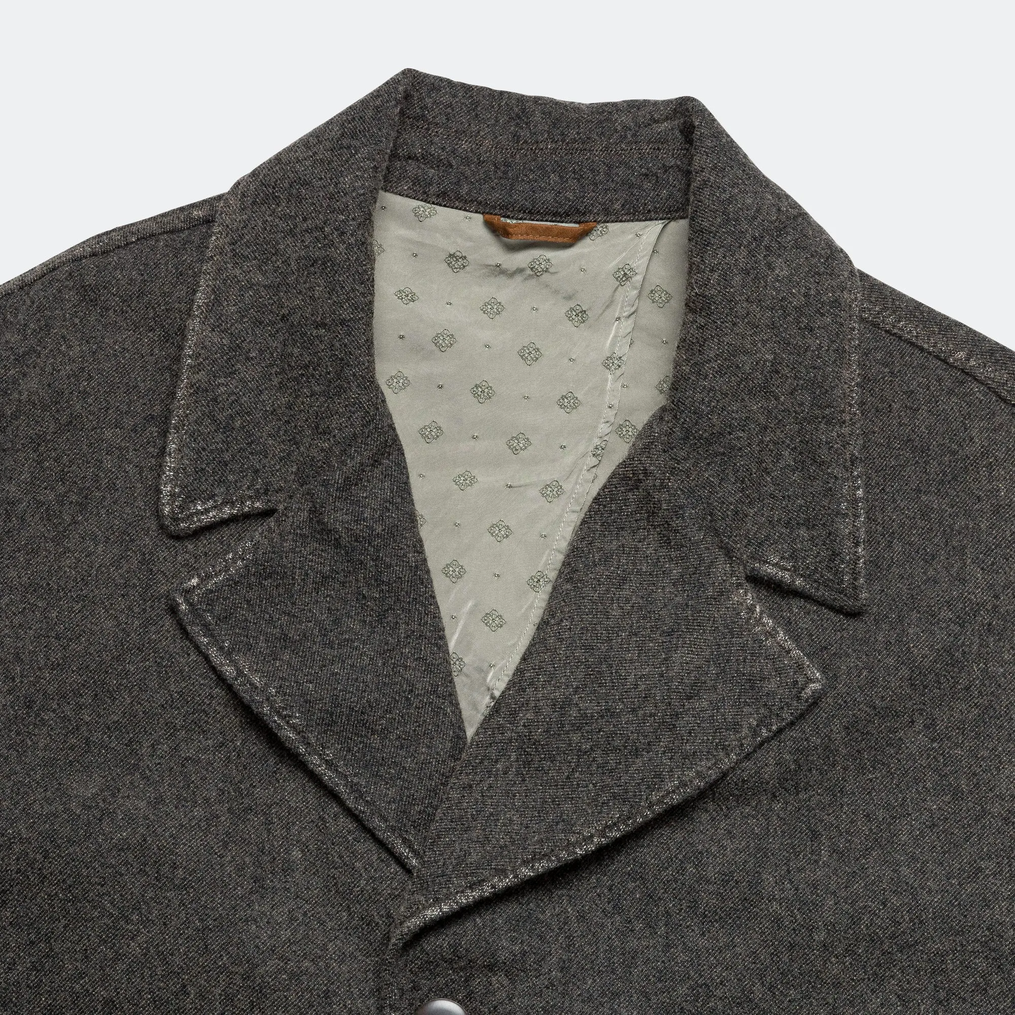 Twill Aging-Wool CAVALIER Coat - Fade Charcoal