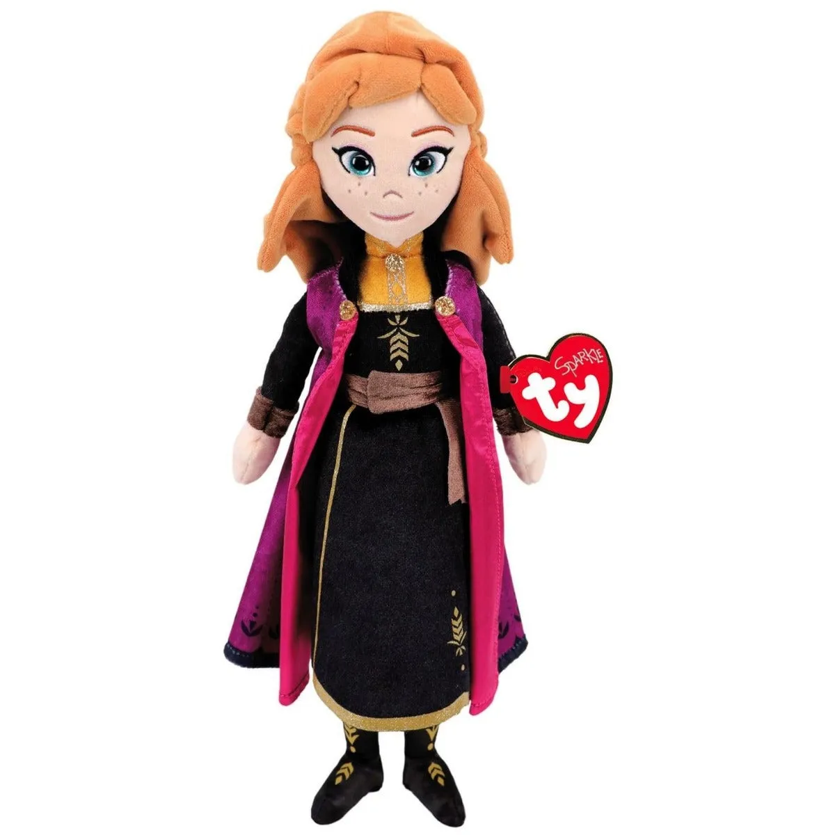 TY Plush Toy Anna Princess Frozen 2 - Feature Super Soft Shining Silkscreen Fabrics, 12"