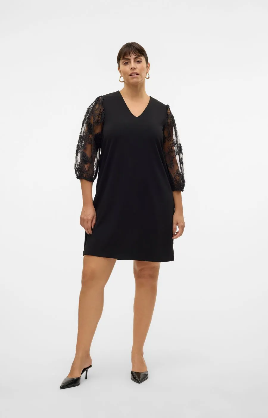 Vero Moda Curve Emmaly Dress in Black