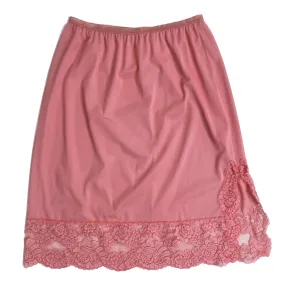 VINTAGE PINK LACE SLIP SKIRT SIZE SMALL