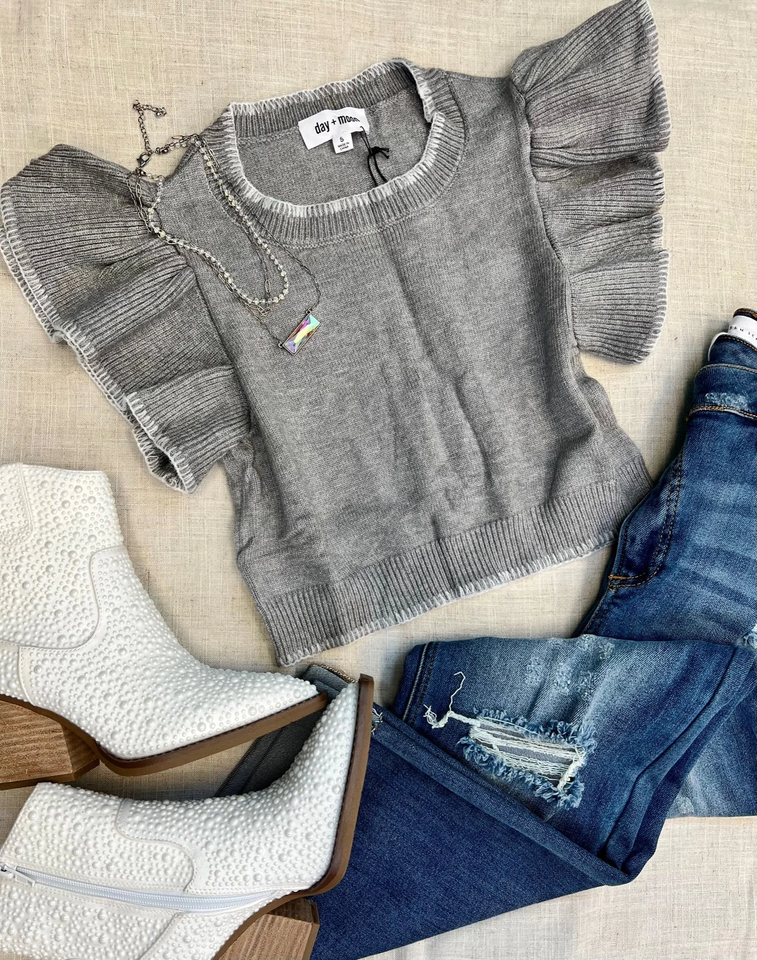 Wardrobe Staple Grey Cropped Sweater*