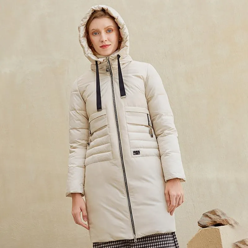 Warm Ivory Coat with a hat