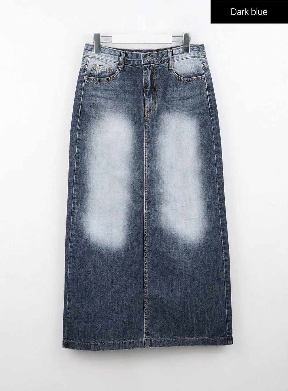 Washed Maxi Denim Skirt IN314