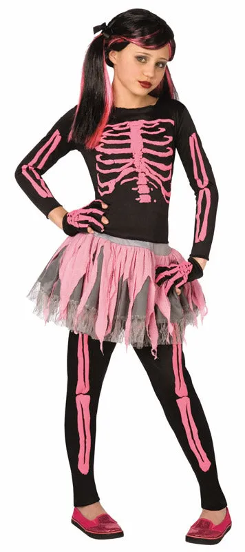 White Skeleton Child Costume