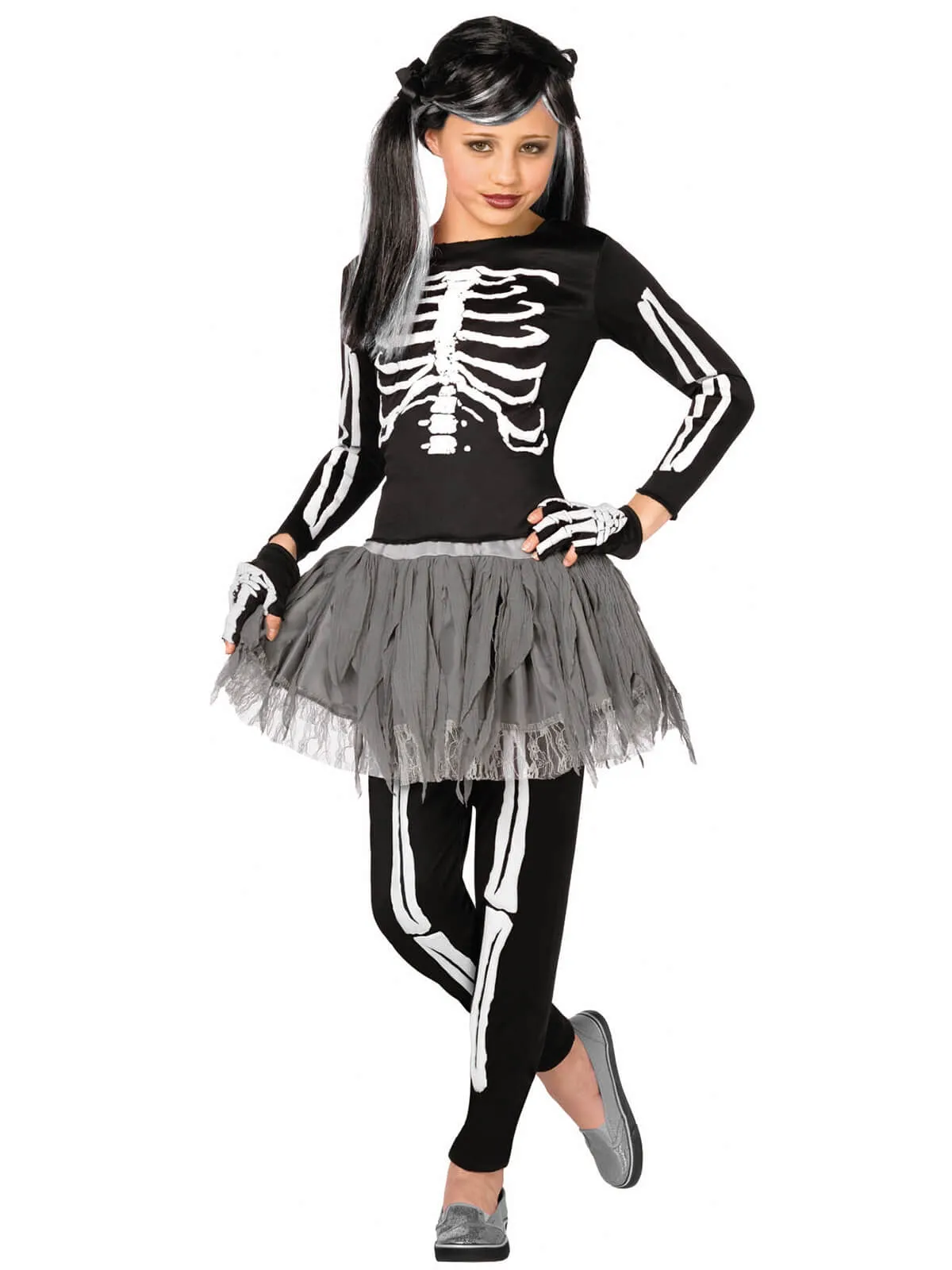 White Skeleton Child Costume