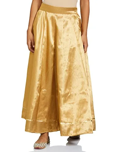 Wishful Synthetic Full Skirt Gold