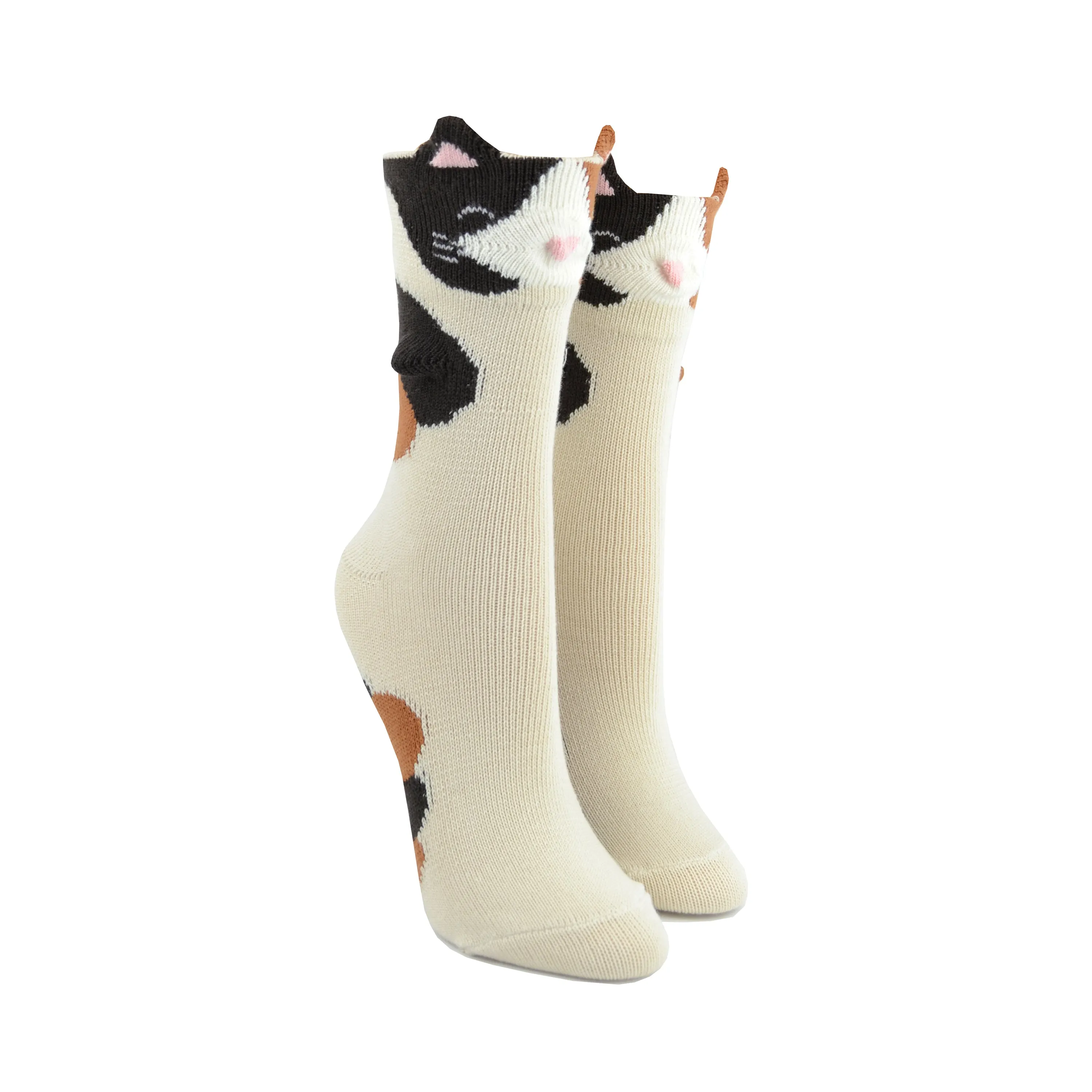 Women's 3D Calico Cat Socks