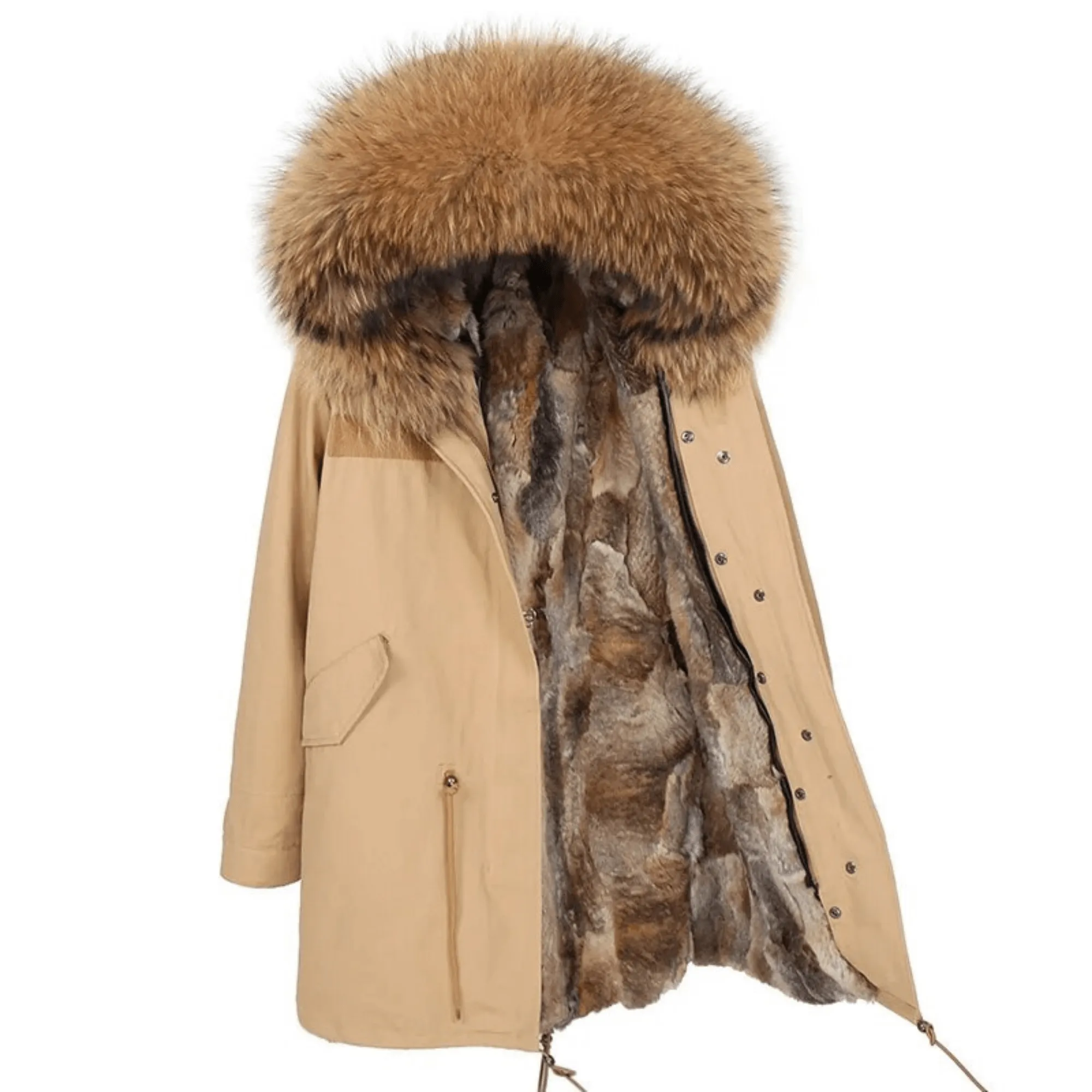 Women's Luxury Real Fur Waterproof Parka "Beta Style"