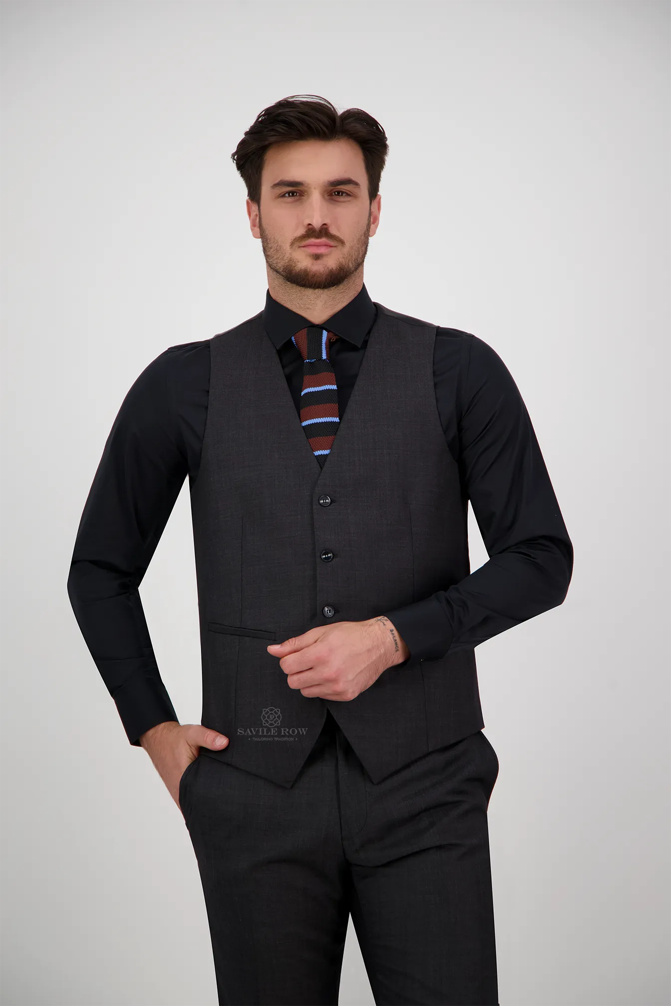 X5 Charcoal Saul Waist Coat